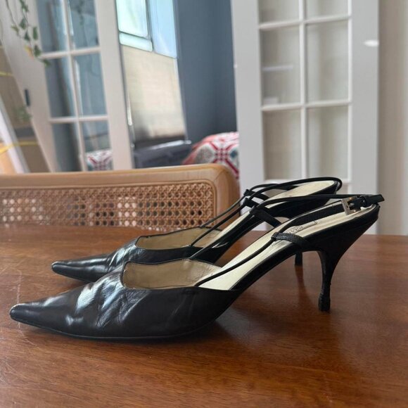 Prada black leather kitten heels - Picture 6 of 6